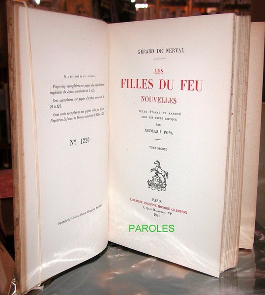 Etude critique sur "Les Filles du feu" (Les Filles du …