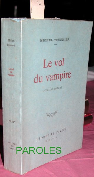 Le Vol du vampire - Notes de lecture.