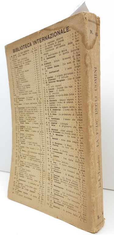 J. London La fede degli uomini Bietti 1931