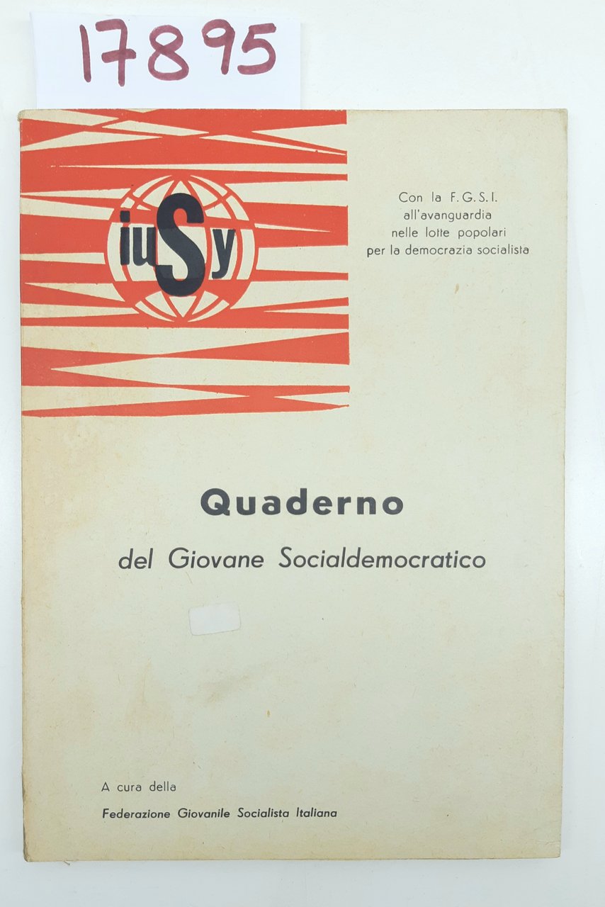 Quaderno del giovane socialdemocratico Federazione Giovanile Socialista Italiana 1963