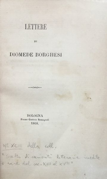Lettere di Diomede Borghesi - Quattro lettere di Daniello Bartoli