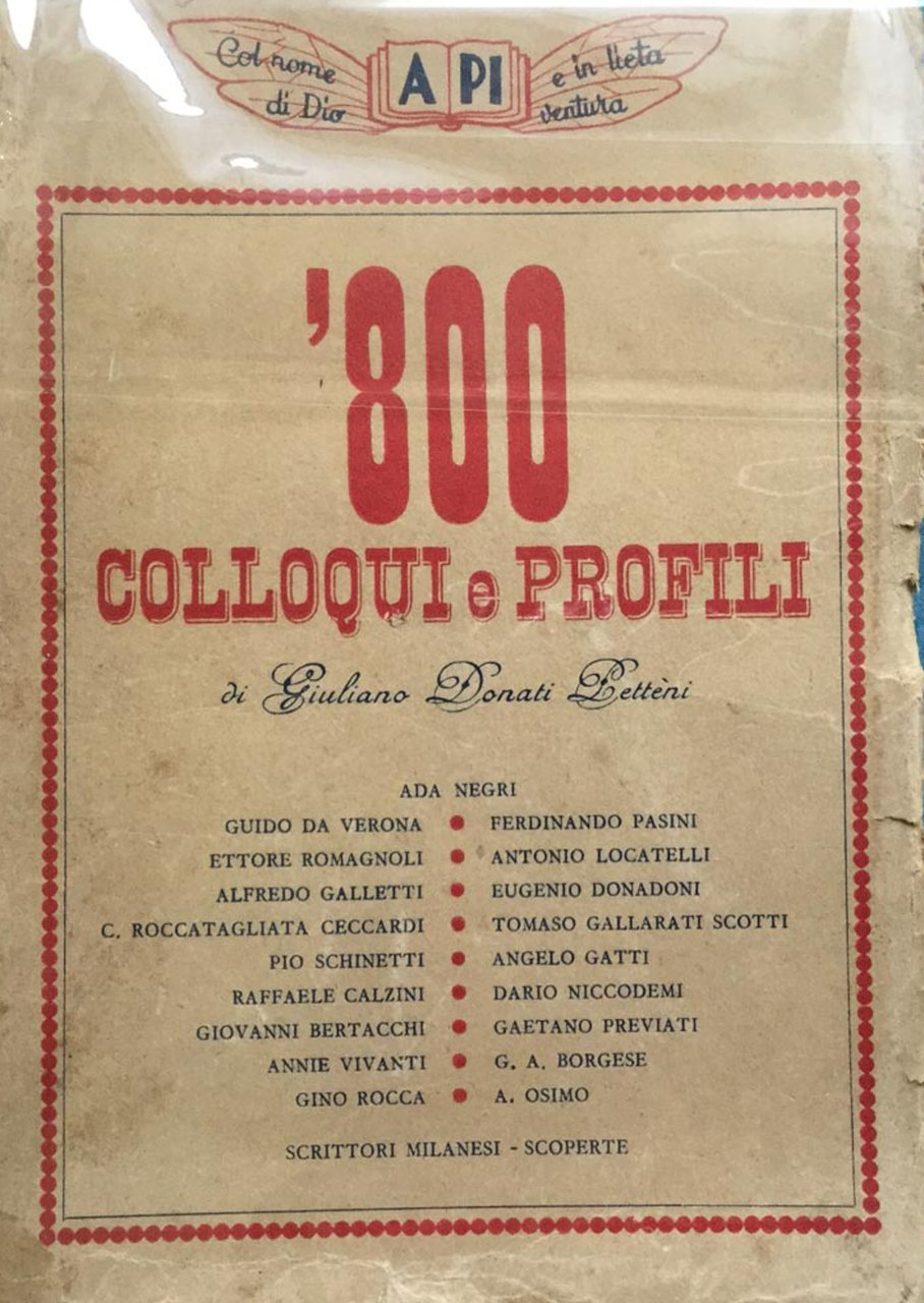 800. Colloqui e profili