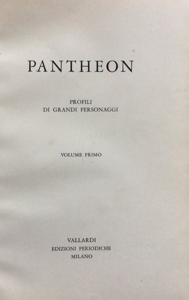 Pantheon : Profili di grandi personaggi.