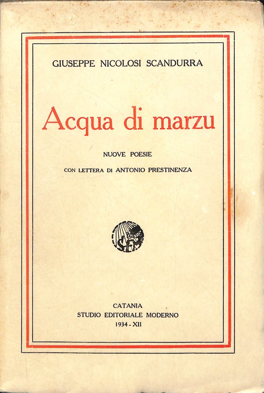Acqua di marzu : sunetti e canzuni