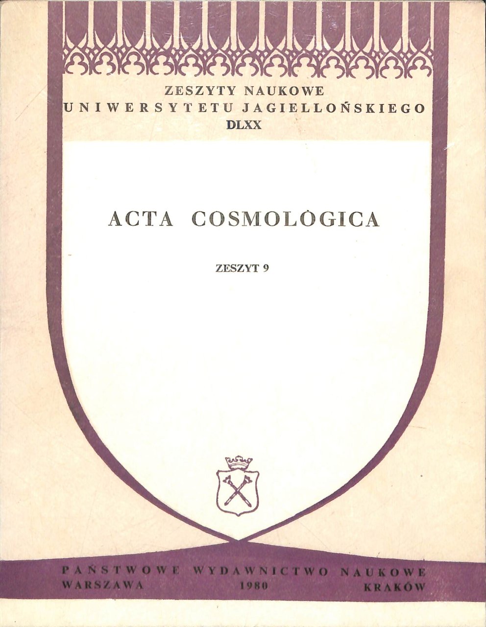 Acta Cosmologica
