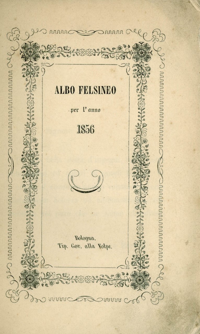 Albo Felsineo per l'anno 1856