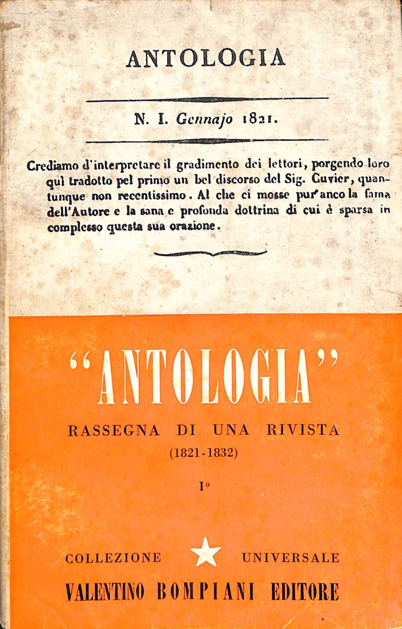 Antologia della Antologia (1821-1832) : rassegna di una rivista 1