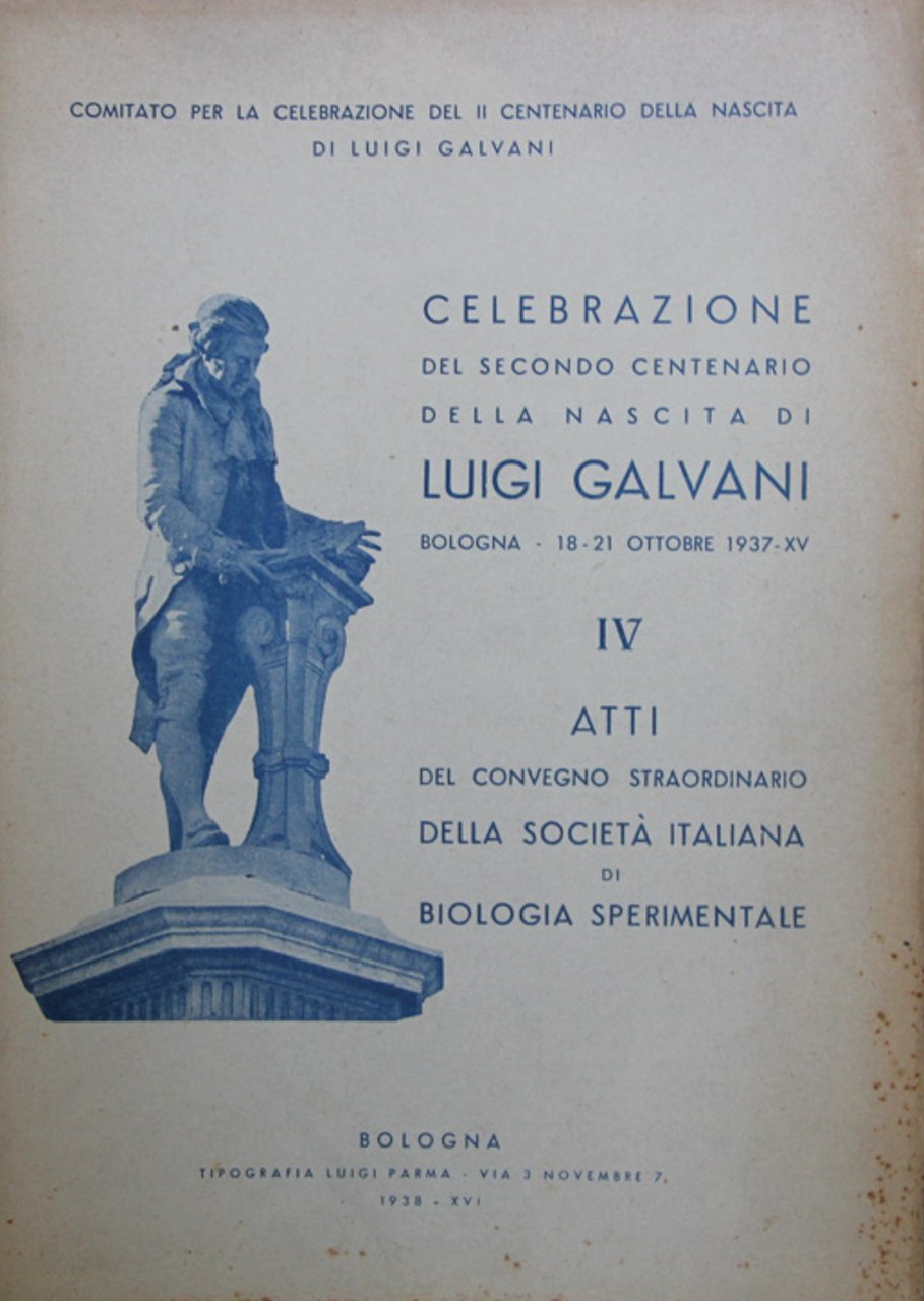 Atti del Convegno straordinario della Societa italiana di biologia sperimentale …