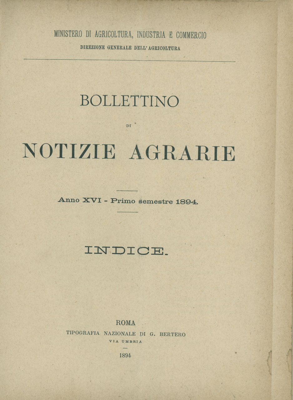 Bollettino di notizie agrarie 1894