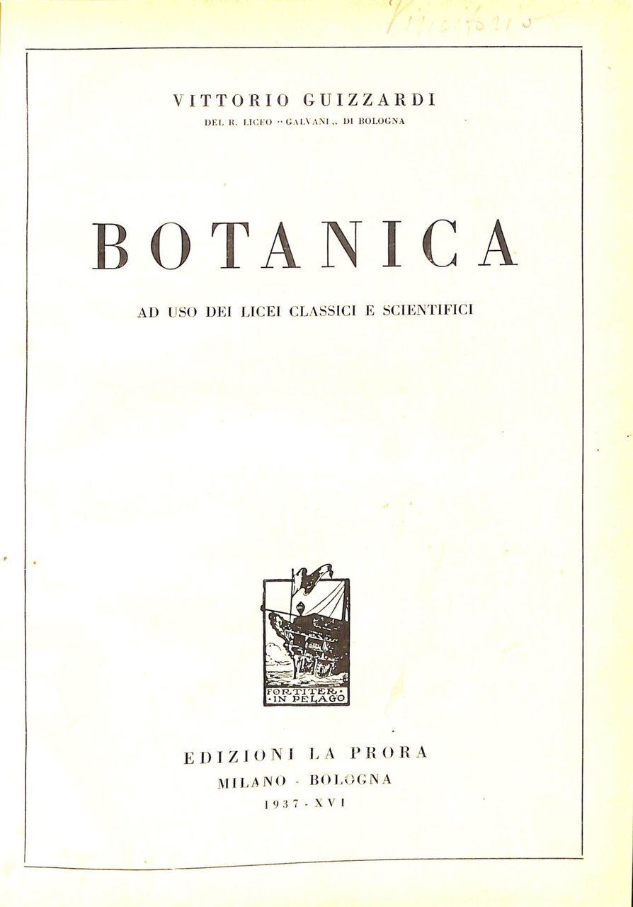 Botanica ad uso dei licei classici e scientifici | Immagine principale