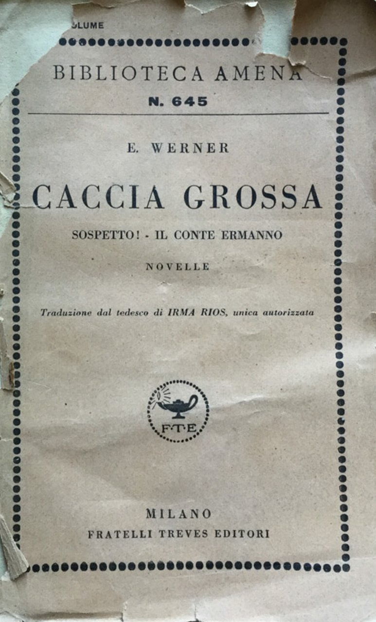 Caccia grossa. Sospetto! - Il conte Ermanno