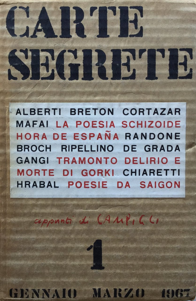 Carte segrete. Numero 1 gennaio marzo 1967