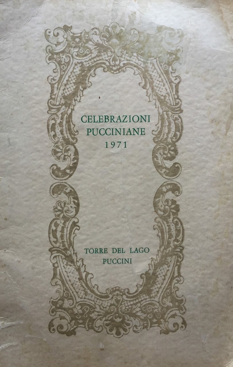 Celebrazioni Pucciniane 1971