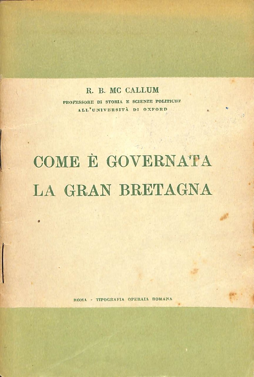 Come e governata la Gran Bretagna