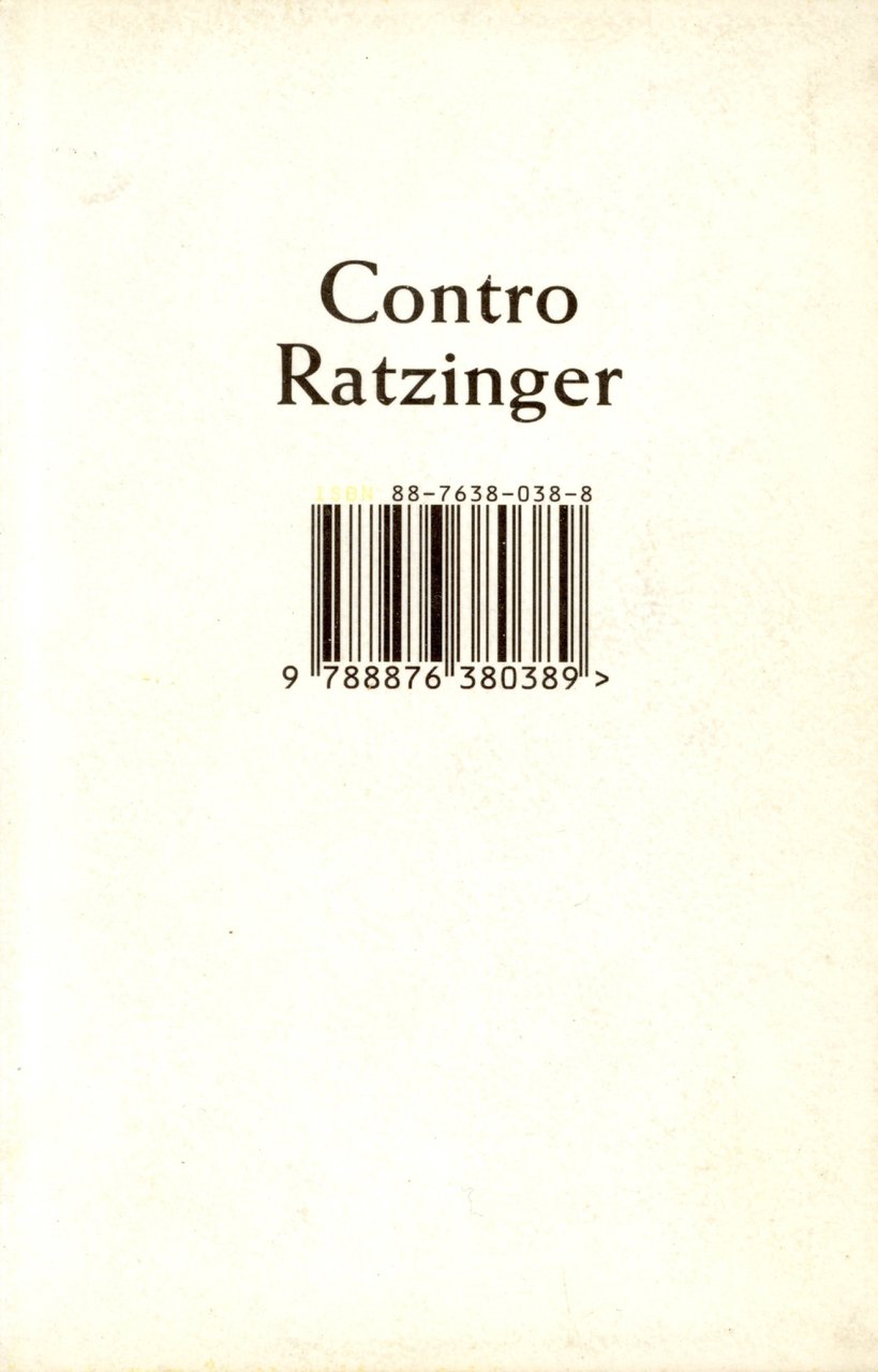 Contro Ratzinger. Pamphlet