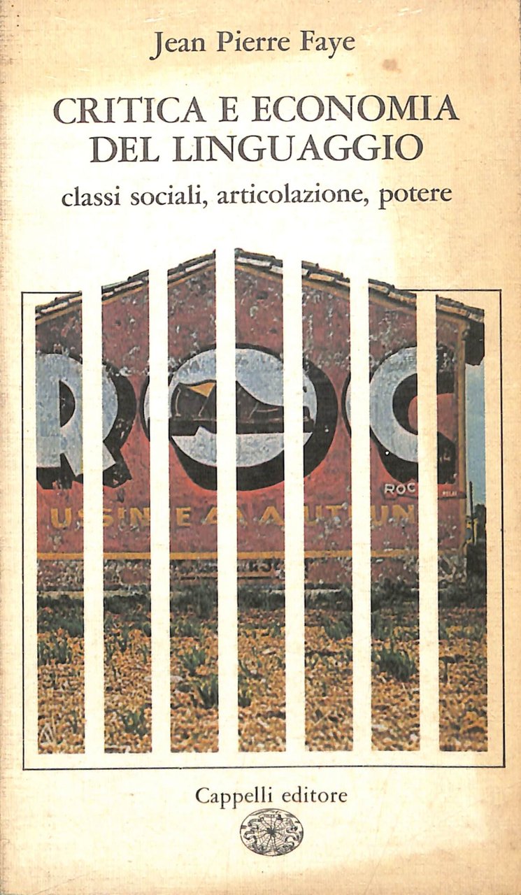 Critica e economia del linguaggio : classi sociali, articolazione, potere | Immagine principale