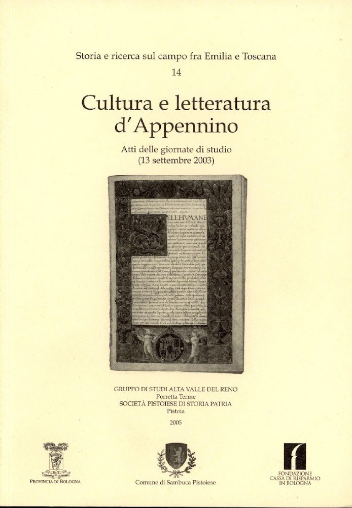 Cultura e letteratura d'Appennino : atti delle Giornate di studio, …