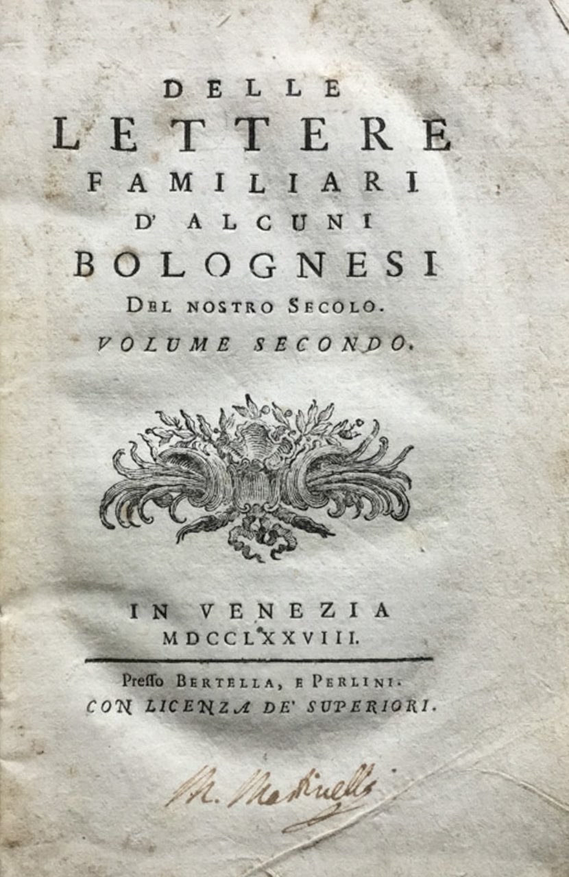 Delle lettere familiari d'alcuni bolognesi del nostro secolo. vol. 2