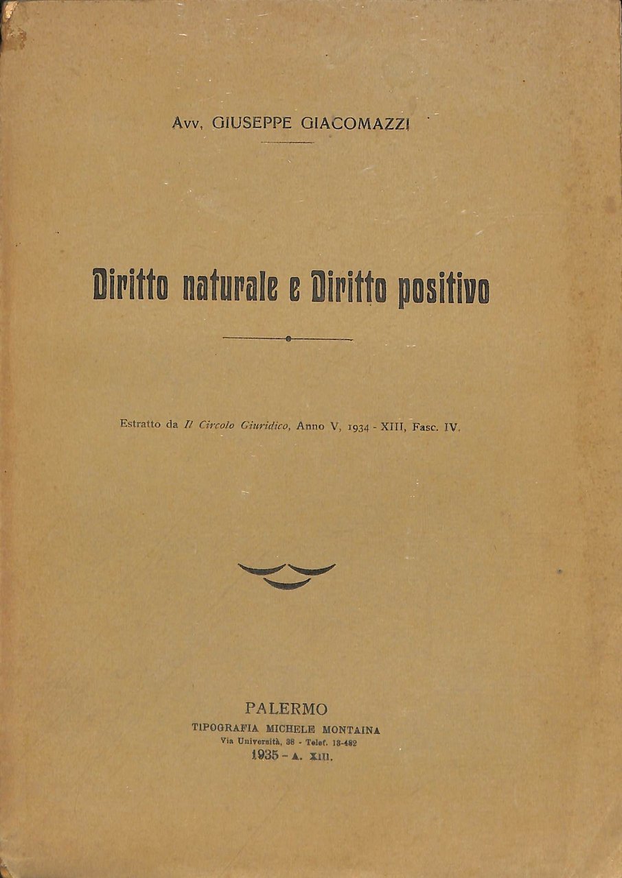 Diritto naturale e diritto positivo