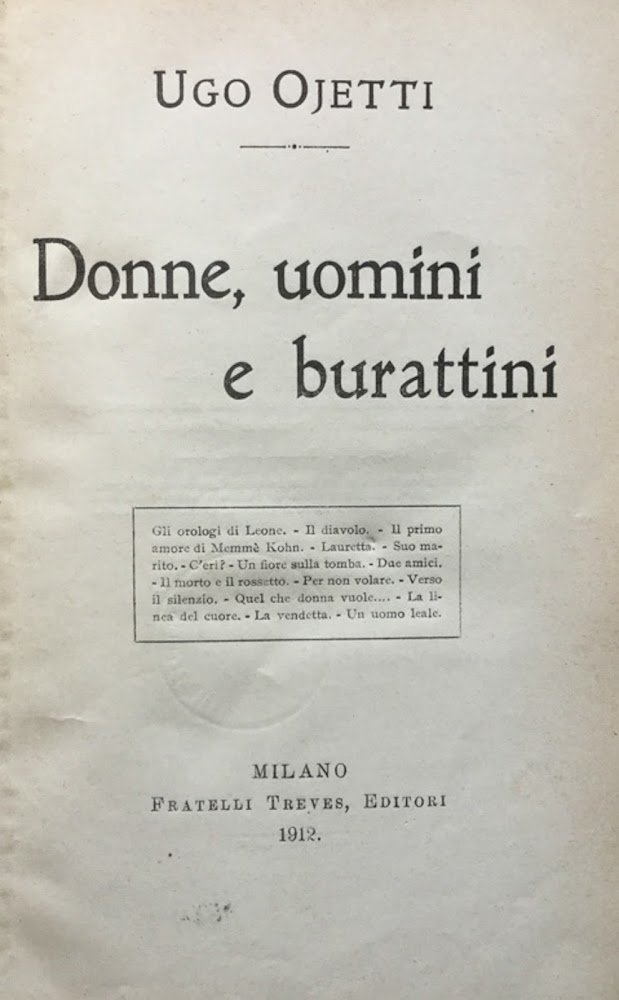 Donne, uomini e burattini.