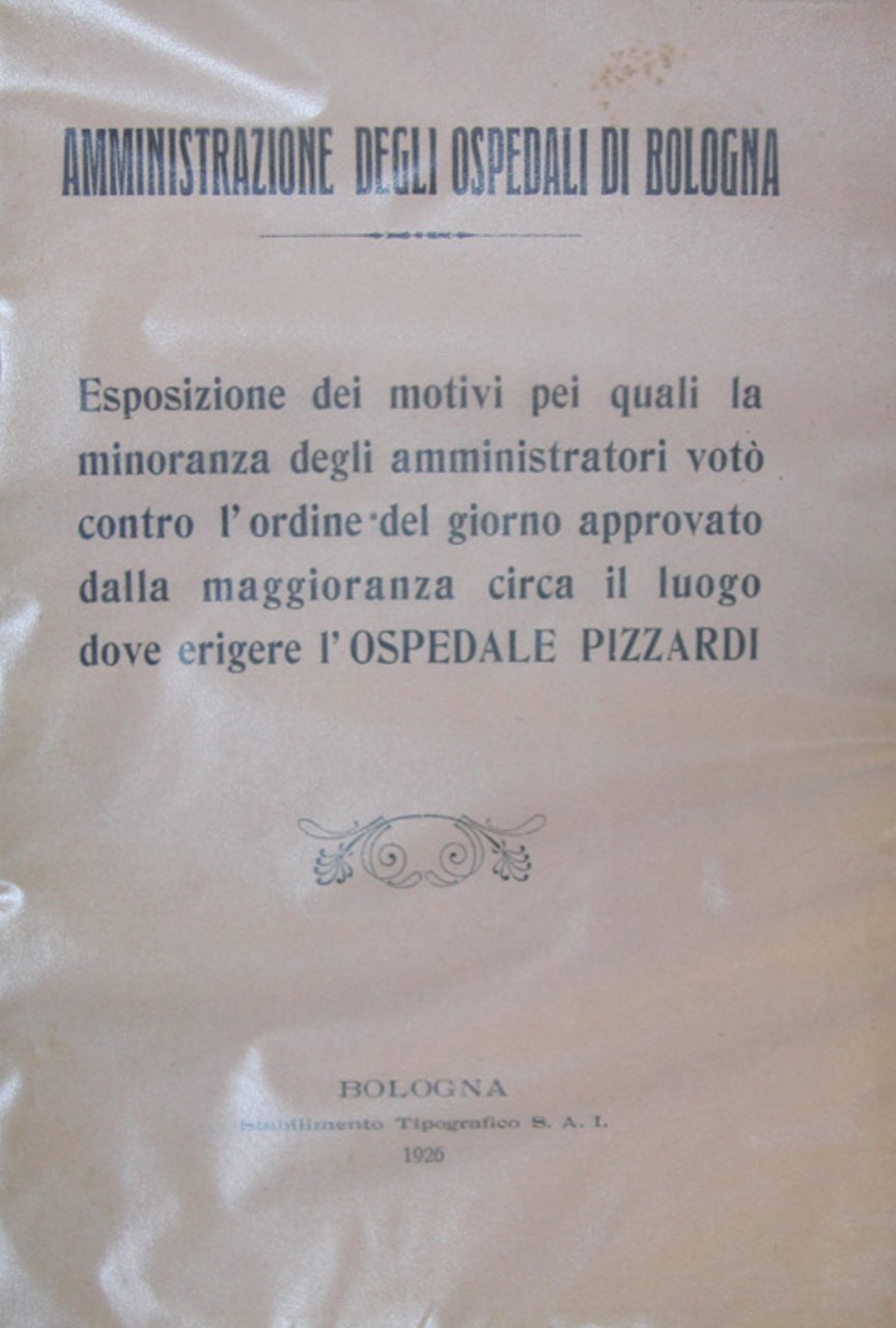 Esposizione dei motivi pei quali la minoranza degli amministratori voto …