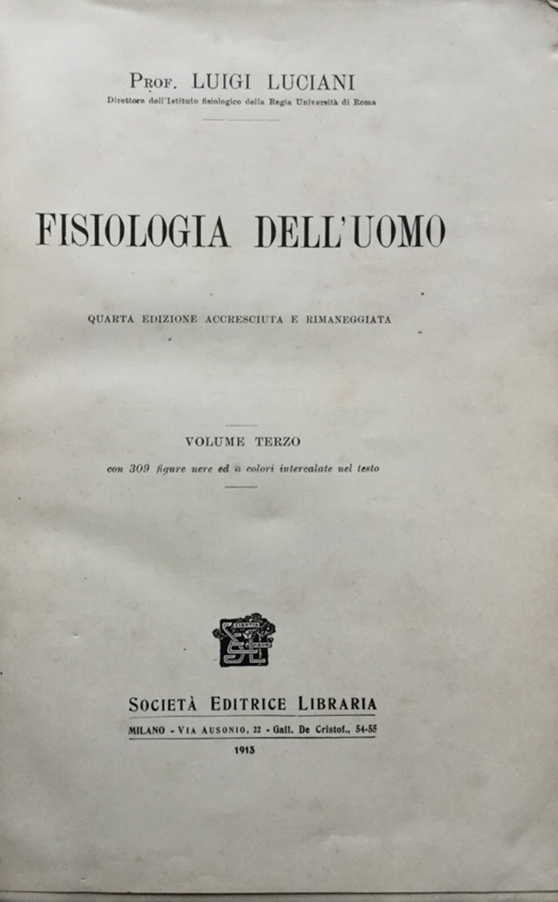 Fisiologia dell'uomo. Volume 3^