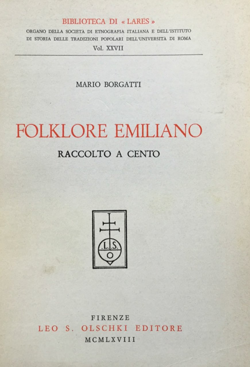 Folklore emiliano raccolto a Cento