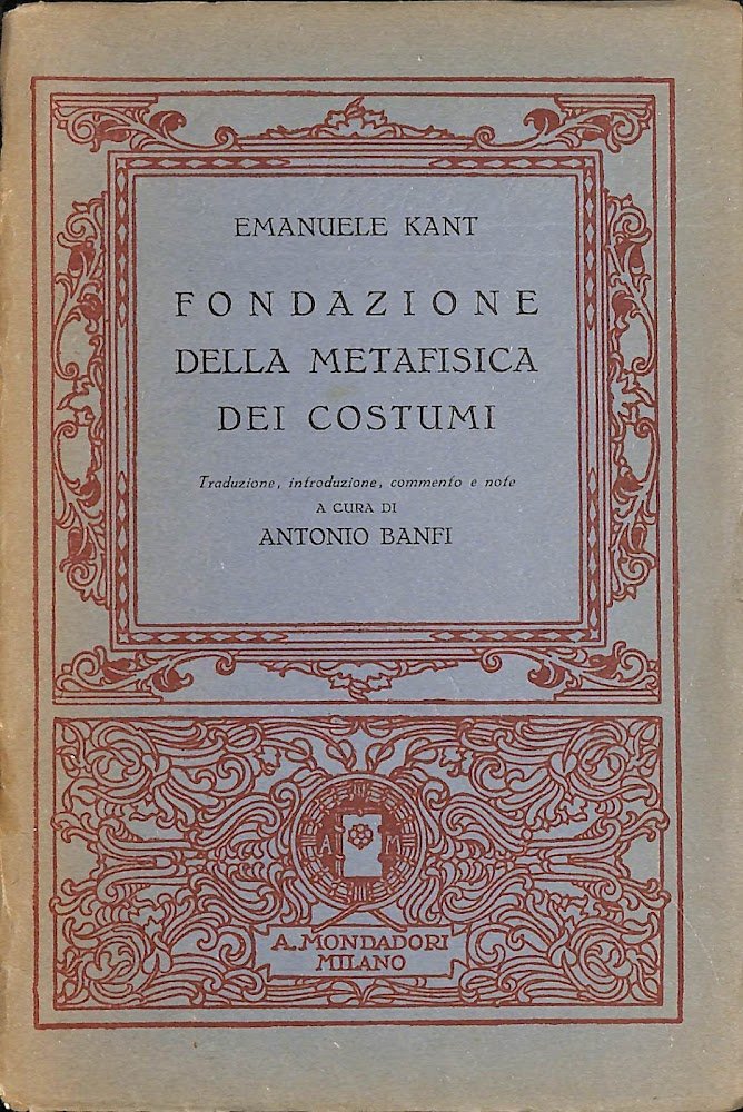 Fondazione della metafisica dei costumi