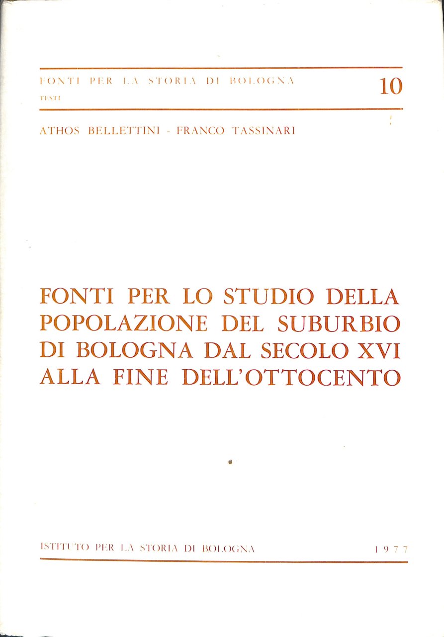 Fonti per lo studio della popolazione del suburbio di Bologna … | Immagine principale