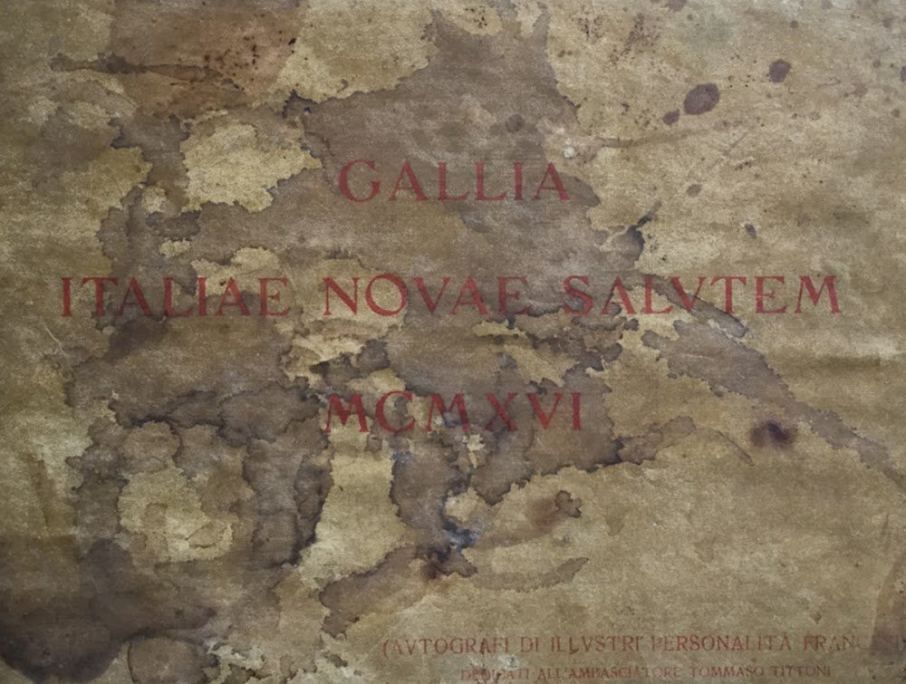 Gallia Italiae Novae Salutem MCMXVI. Pensieri autografi di illustri personalità …