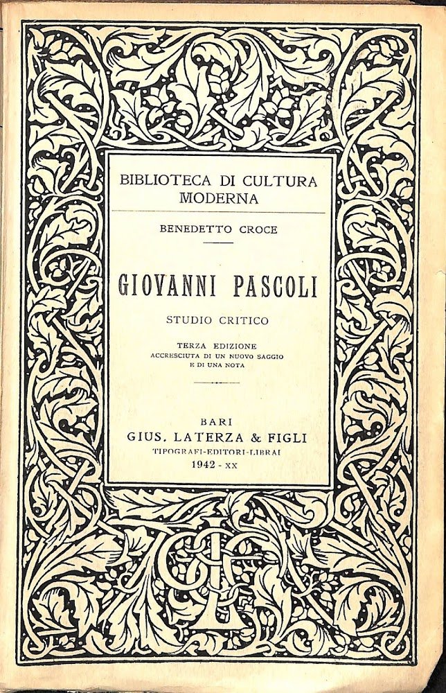 Giovanni Pascoli : Studio critico