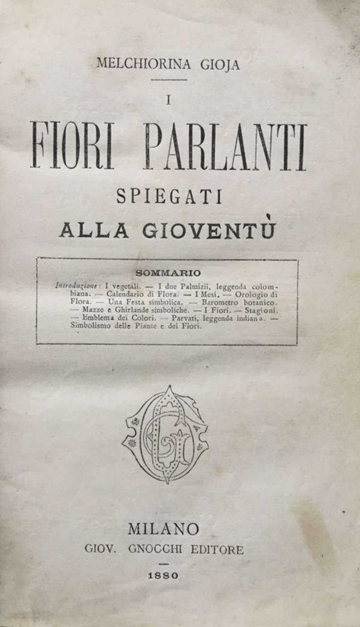 I fiori parlanti spiegati alla gioventu