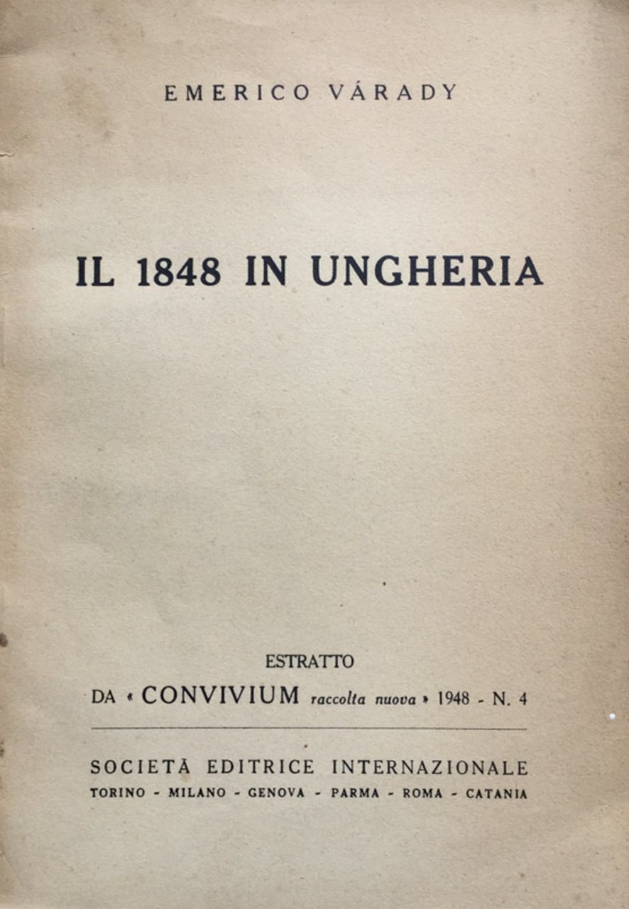 Il 1848 in Ungheria.