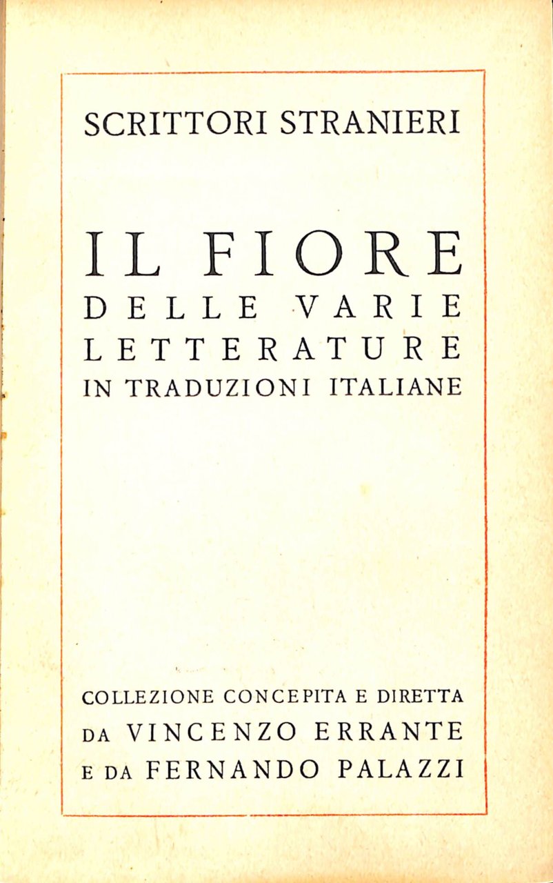 Il fiore delle varie letterature in traduzioni italiane