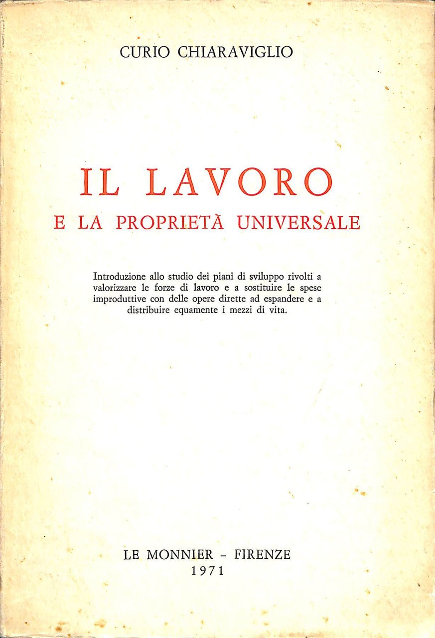 Il lavoro e la proprietà universale