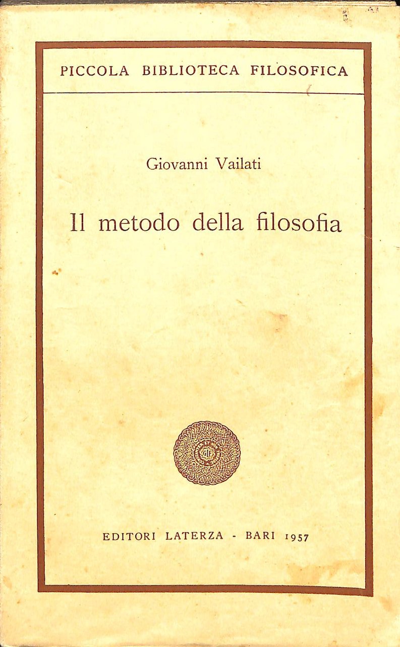 Il metodo della filosofia