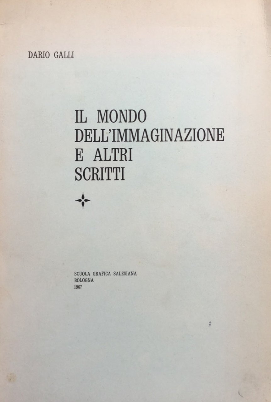 Il mondo dell'immaginazione e altri scritti | Immagine principale