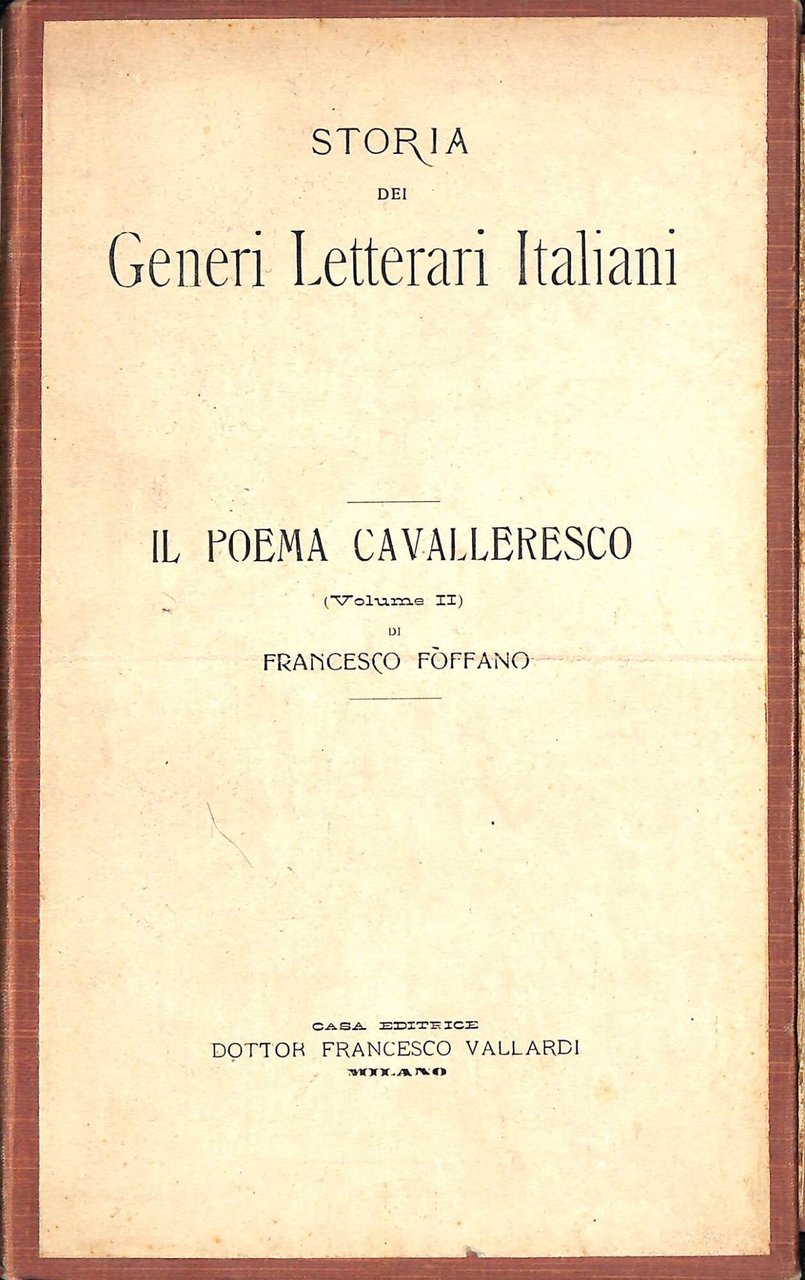 Il poema cavalleresco. Vol. 2