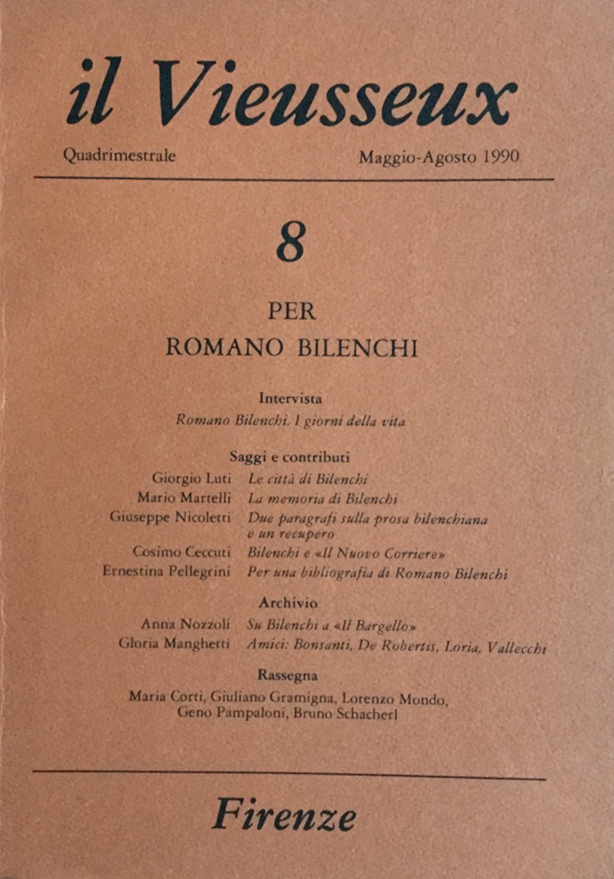 Il Vieusseux n. 8 maggio agosto 1990