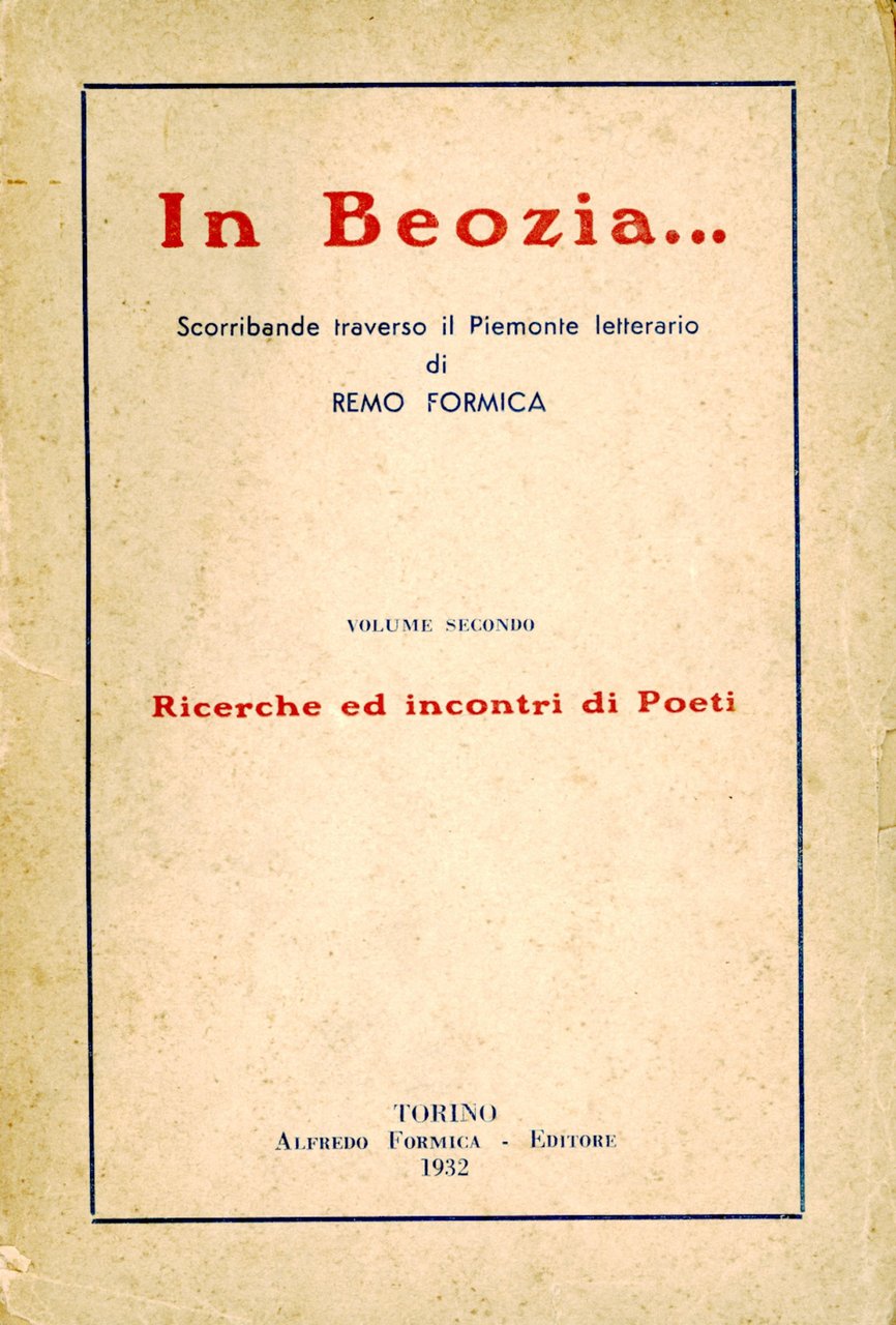 In Beozia... Scorribande attraverso il Piemonte letterario