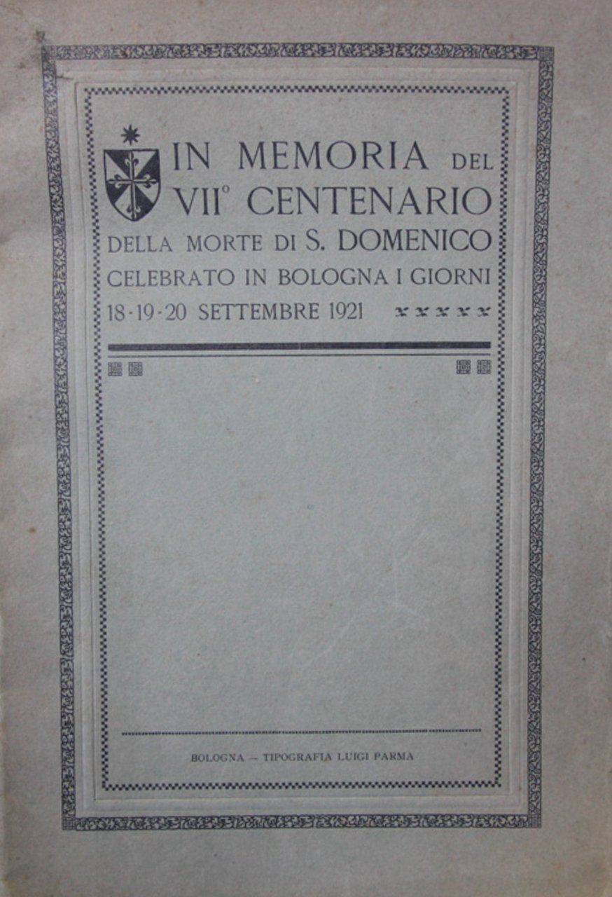 In memoria del VII centenario della morte di S. Domenico … | Immagine principale