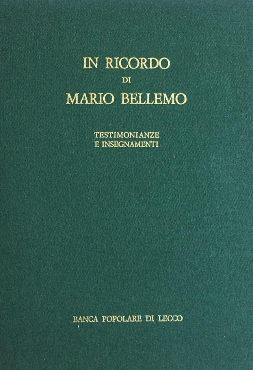 In ricordo di Mario Bellemo