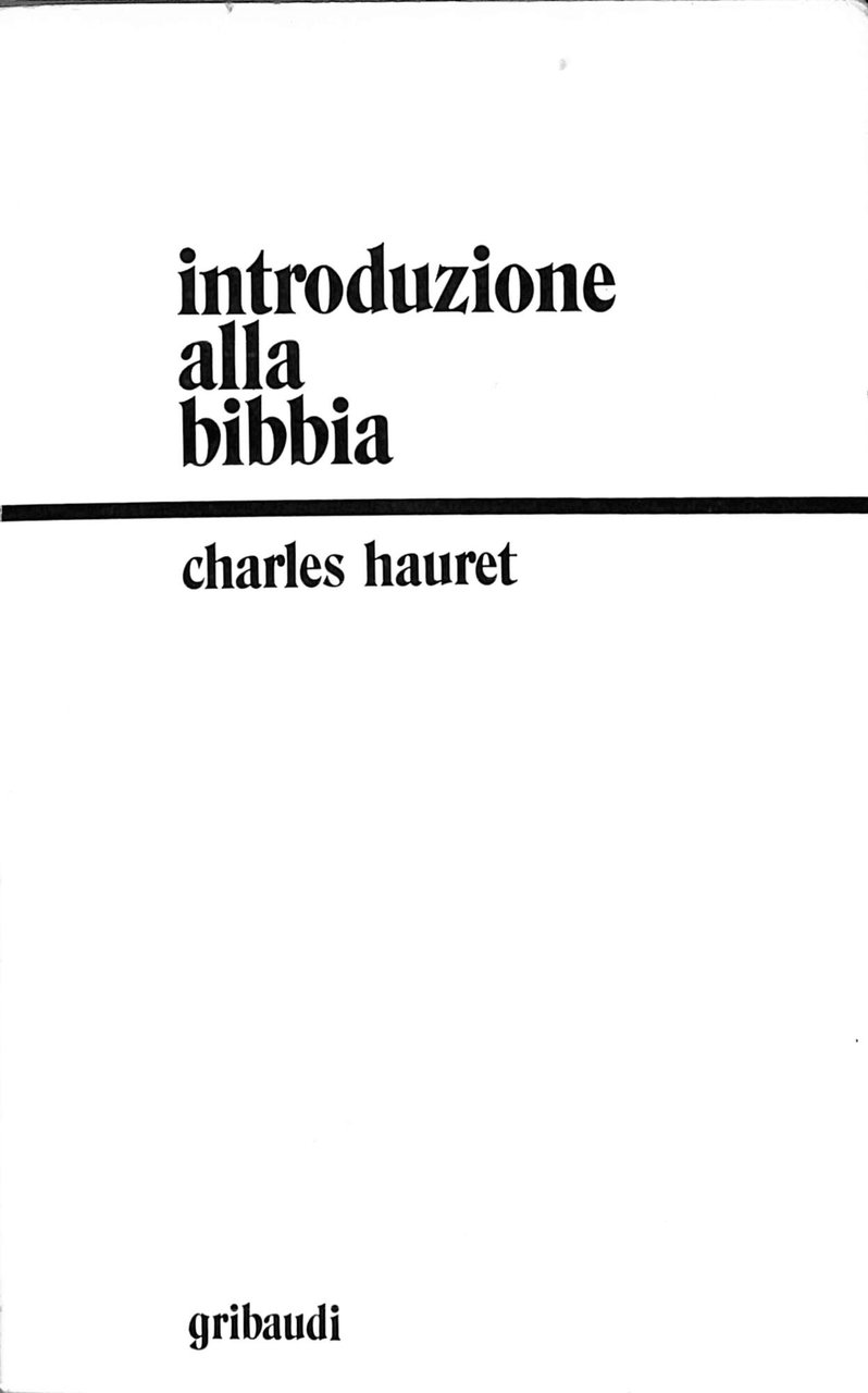 Introduzione alla Bibbia
