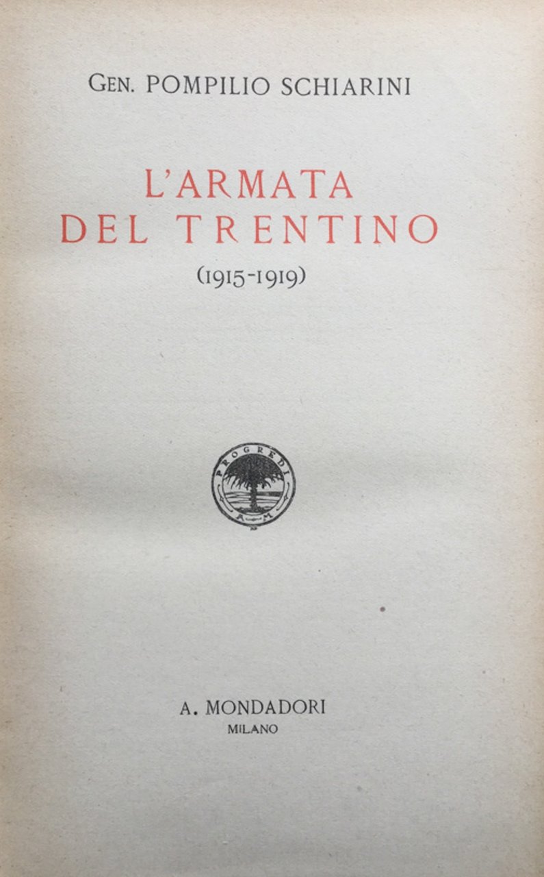 L'armata del Trentino (1915-1919).