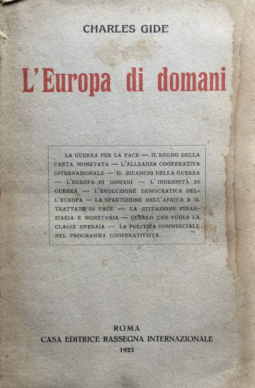 L'Europa di domani.