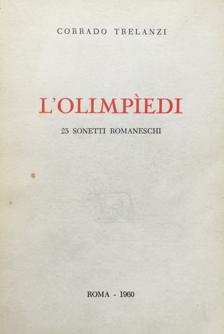L'Olimpìedi. 25 sonetti romaneschi.