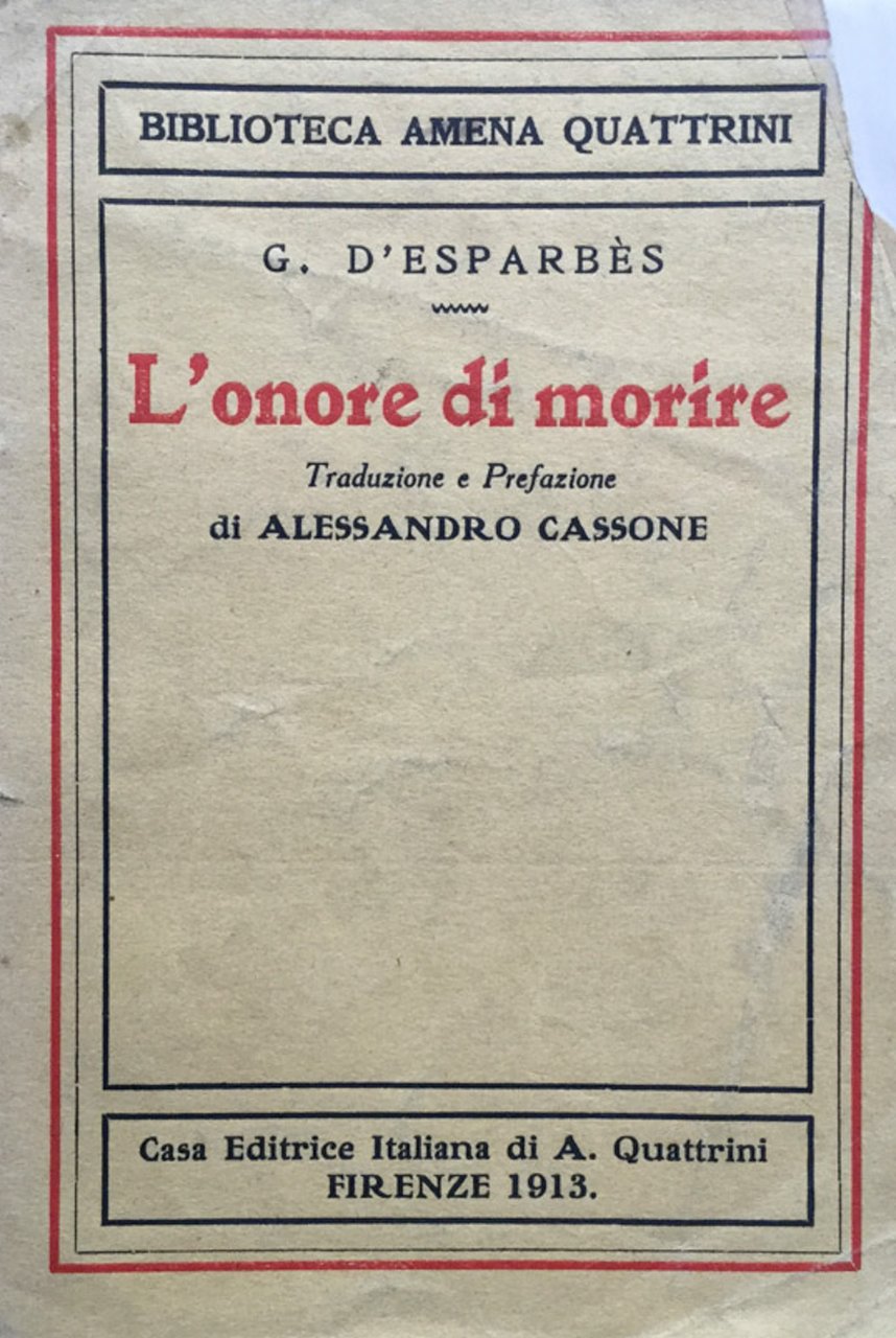 L'onore di morire