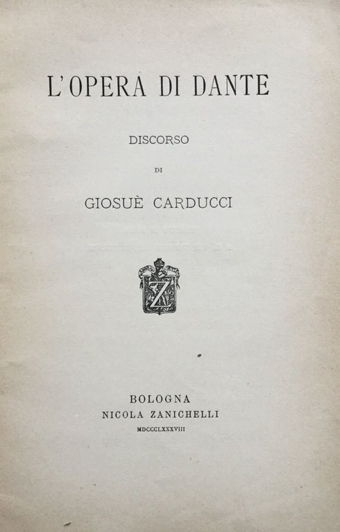 L'opera di Dante. Discorso | Immagine Gallery 1