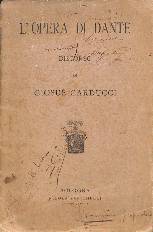 L'opera di Dante. Discorso