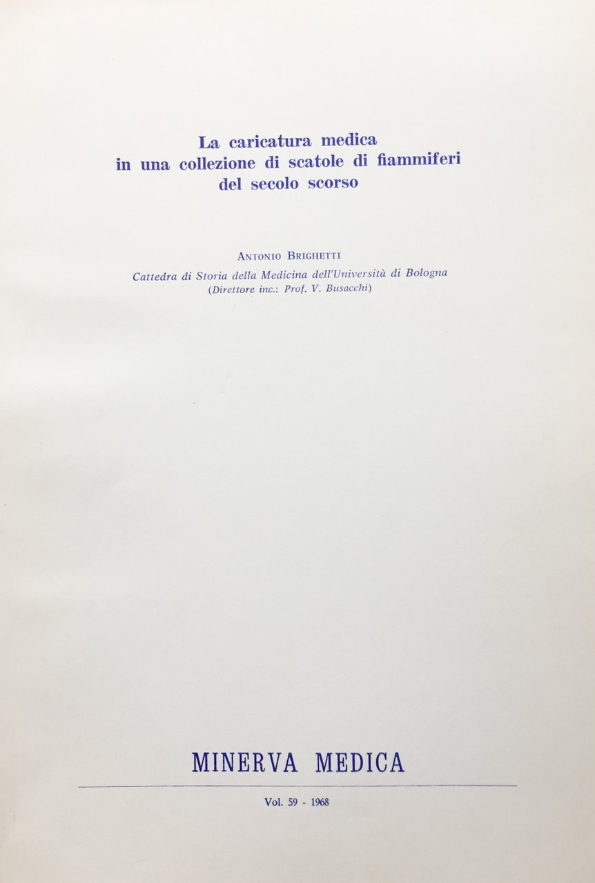La caricatura medica in una collezione di scatole di fiammiferi …